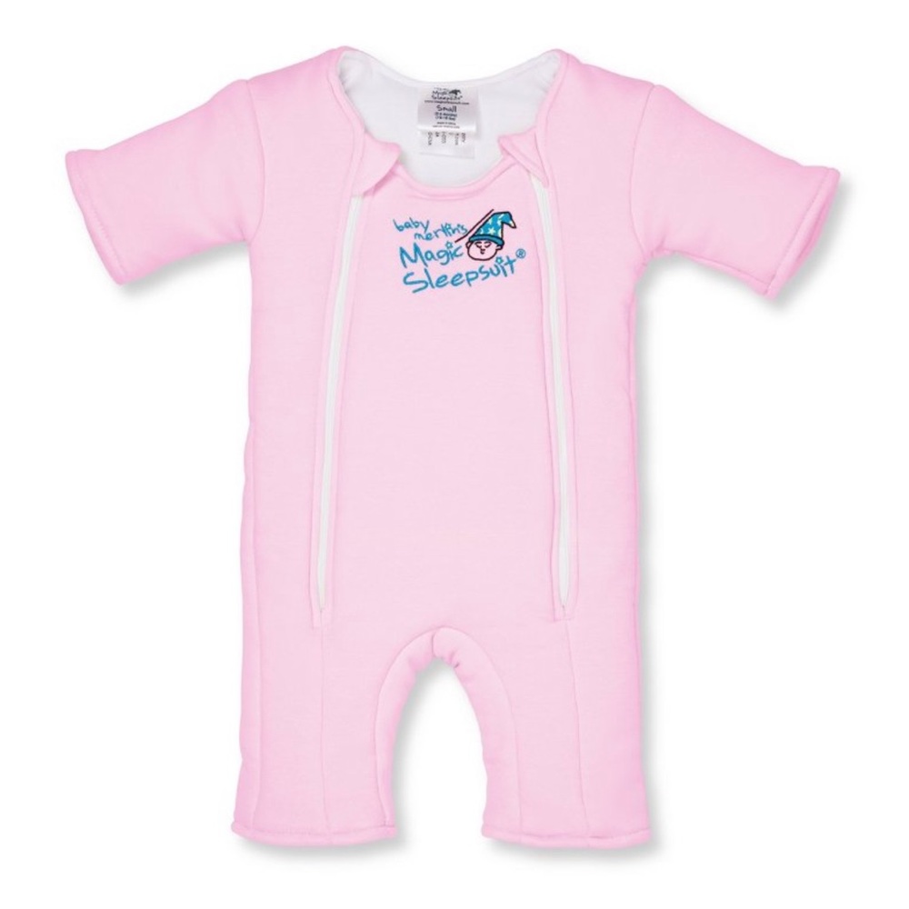 Baby Merlin’s Magic Sleepsuit, size 6-9 months, swaddle transition, light pink